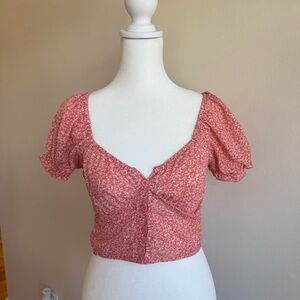 Pink and white floral Princess Polly blouse